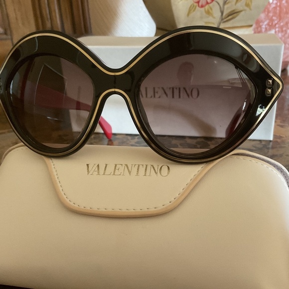 VALENTINO CAT EYE RED/BLACK WOMAN SUNGLASSES WITH CASE main image 14